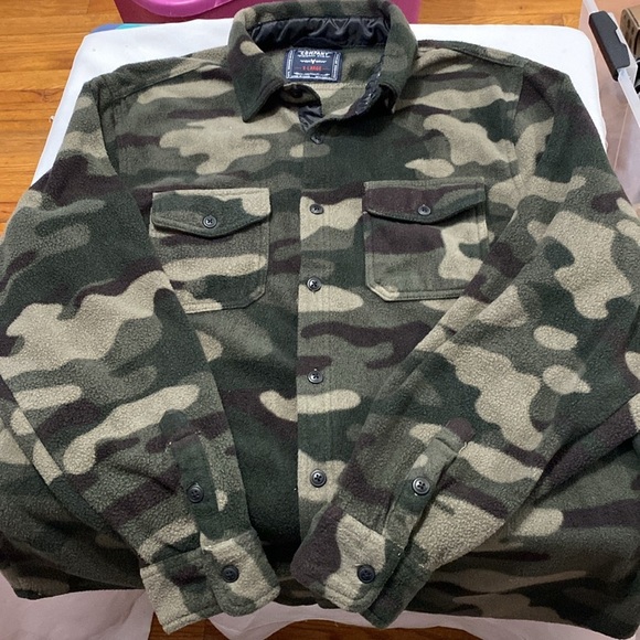 Company Eighty One Men XL camouflage fleece shacket shirt good clean condition - Picture 6 of 9